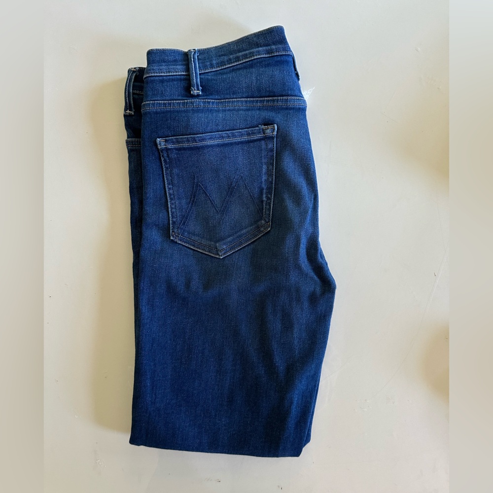 MOTHER denim - size 31 - style: hustler ankle fray color: home movies
